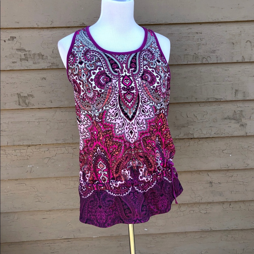 Athleta purple paisley athletic top!